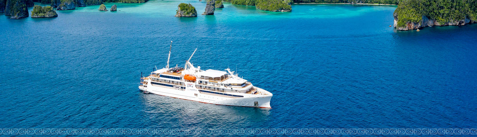 Ship in islands