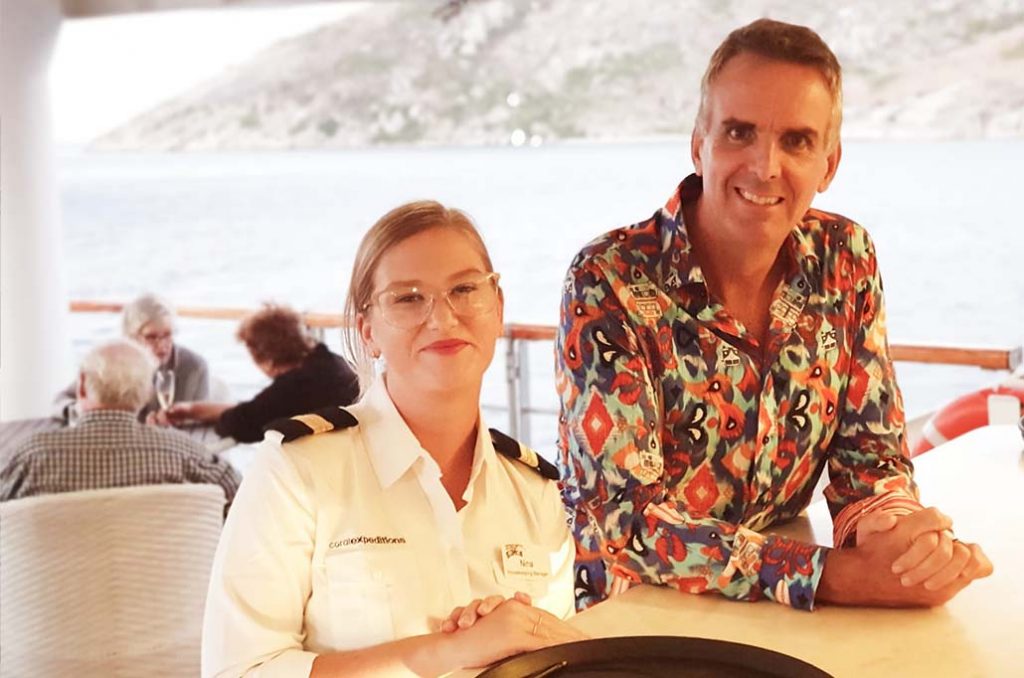 Mark Fifield onboard Coral Discoverer on the Great Barrier Reef