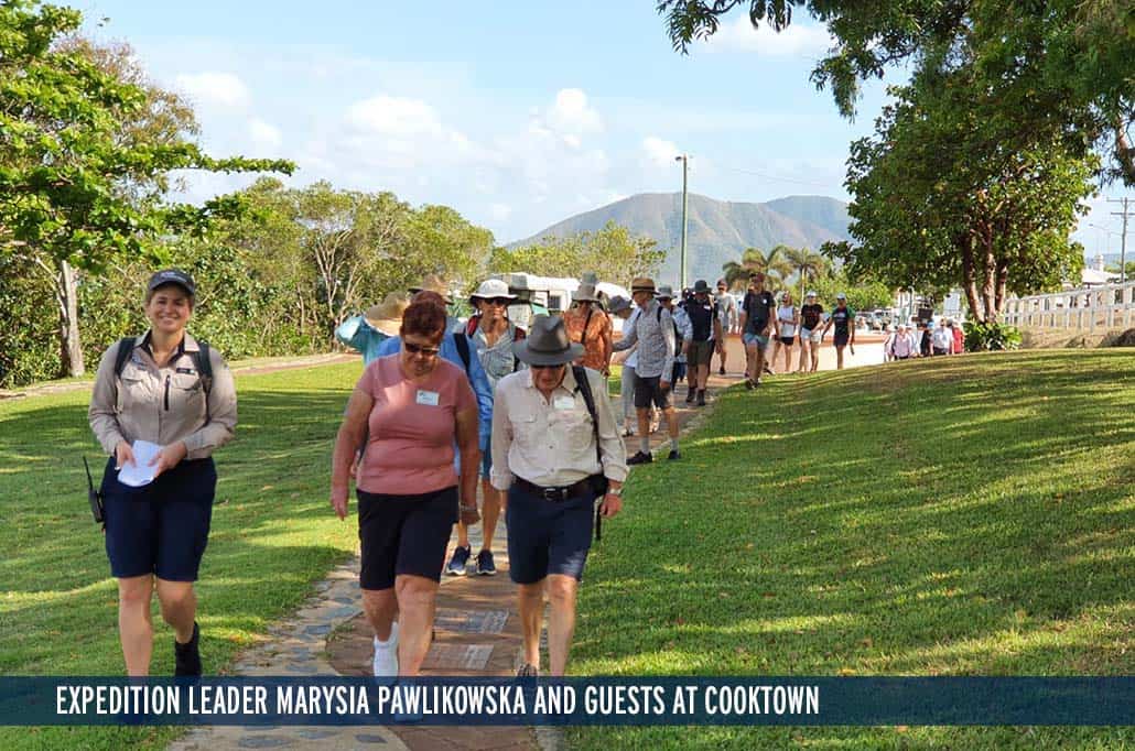 Expedition Leader Marysia with Guests at Cooktown