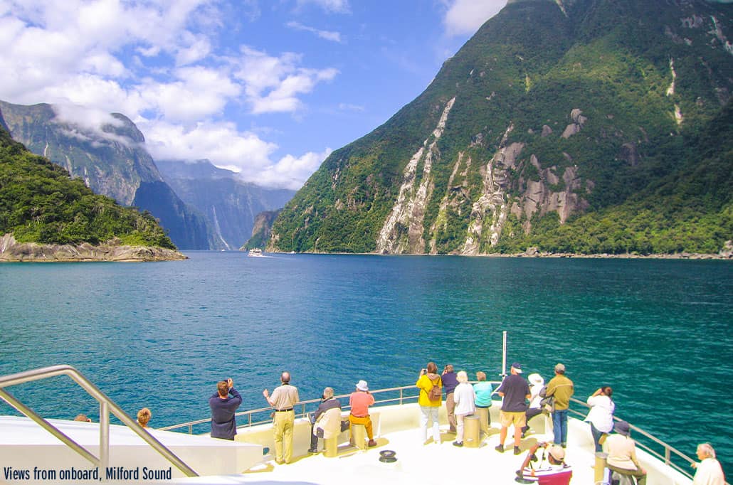 Views From Onboard Milford Sound New Zealand