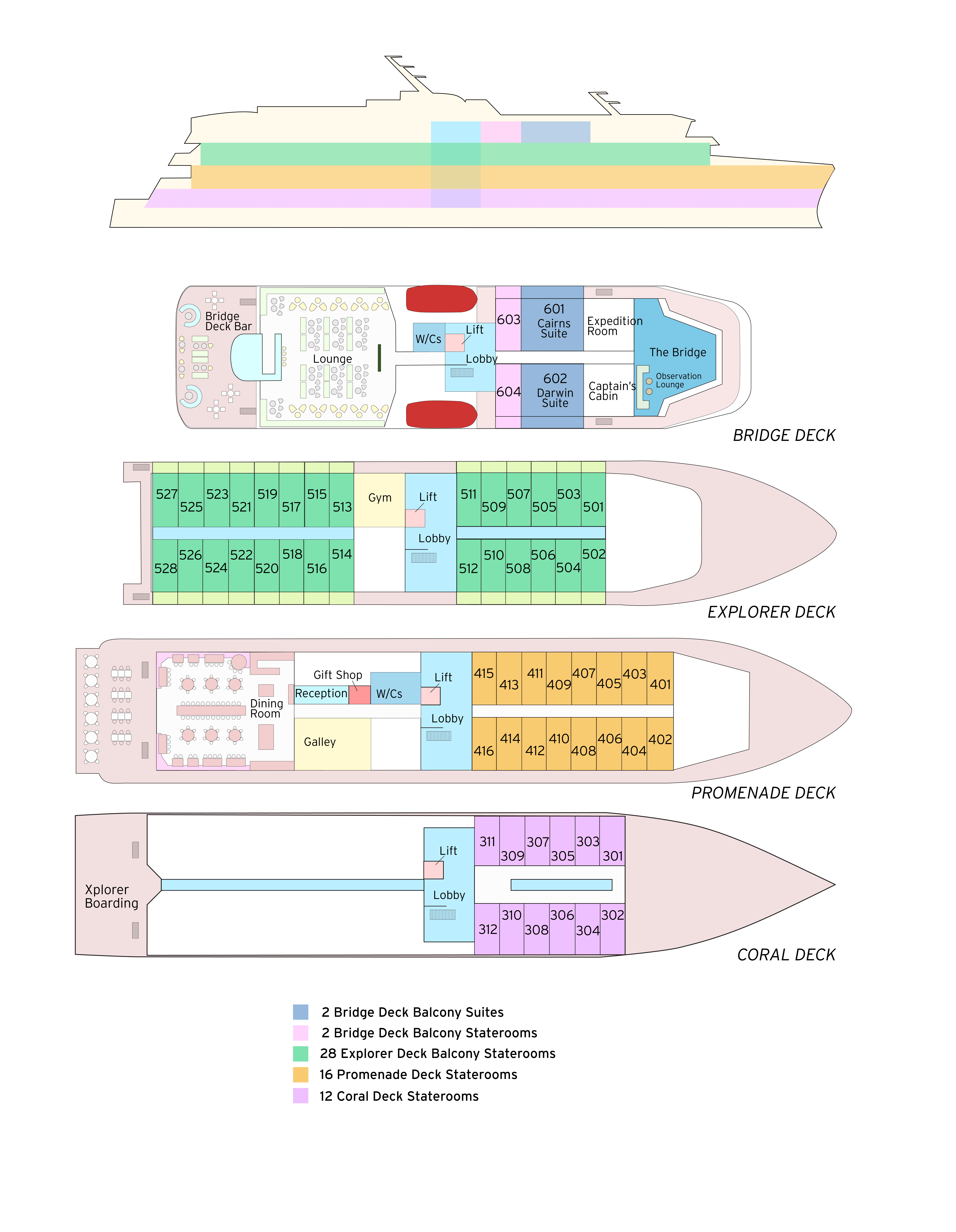 Coral Adventurer deck plan
