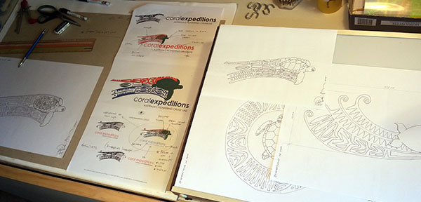 Coral Expeditions Logo Sketches