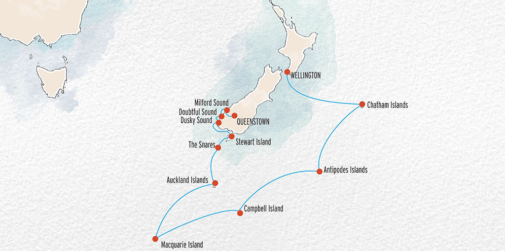 Cruise Page - Albatross Latitudes - Subantarctic - Milford - Wellington