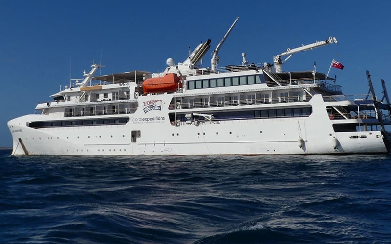 Day 1 - Coral Adventurer departing Broome