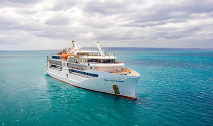Coral-Adventurer at sea