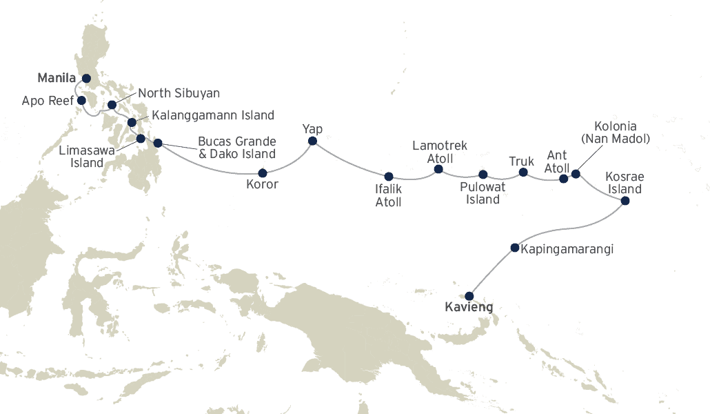 Coral Expeditions - Islands & Atolls of Micronesia - Manila to Kavieng - 25 Nights