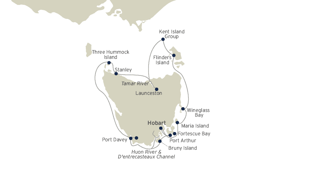 Coral Expeditions_Circumnavigation of Tasmania_Hobart_Hobart_16 Nights_Jan23