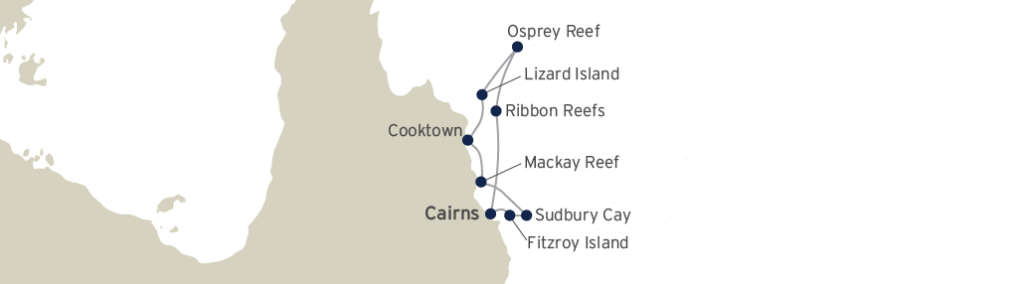 Coral-Expeditions_Outerknown-Adventures-GBR_Cairns_Cairns_7-Nights-Map